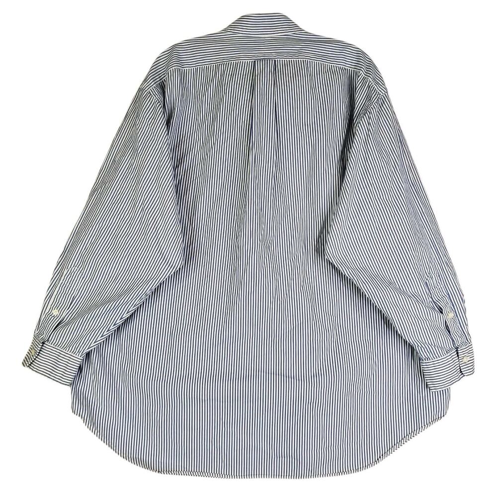 Polo Ralph Lauren Oxford Shirt Mens Size XXL LS Button Down Yarmouth Blue Stripe - Picture 3 of 9